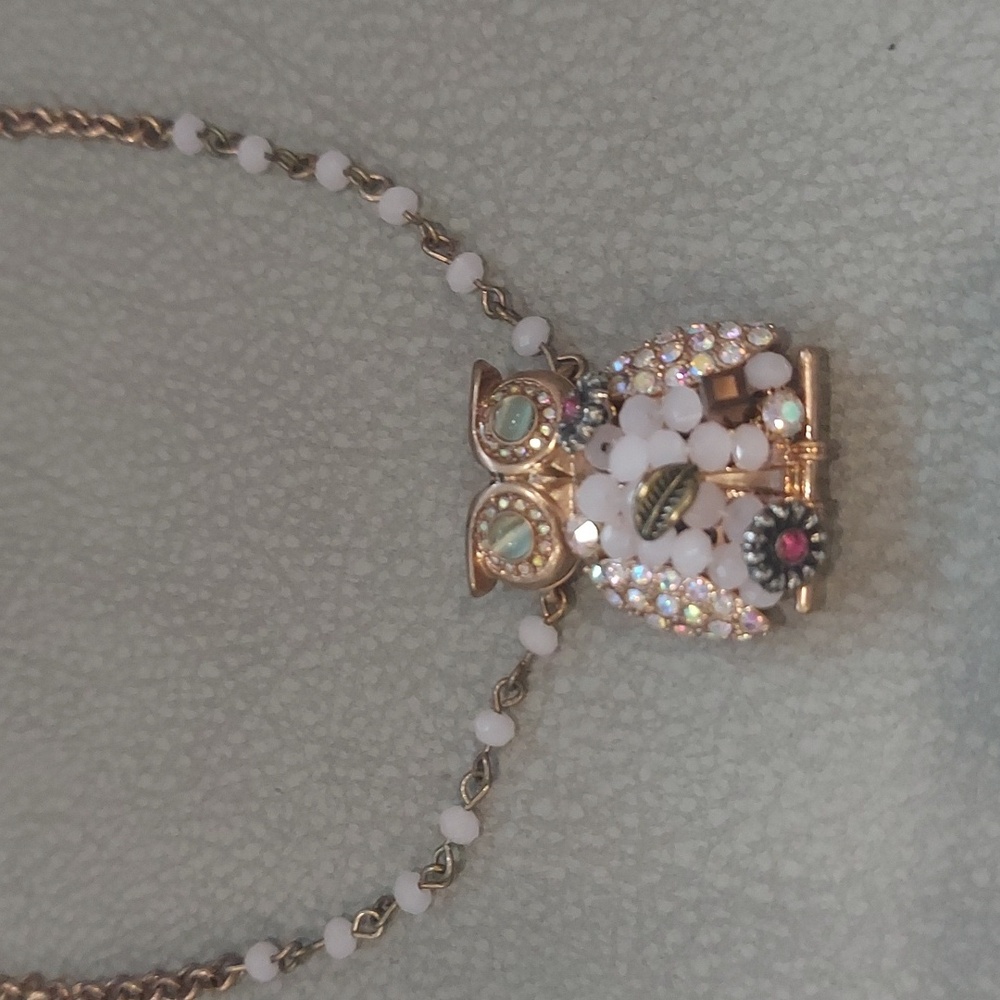 Betsey Johnson VINTAGE OWL PENDANT NECKLACE